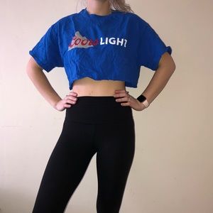 Vintage Coors light crop top